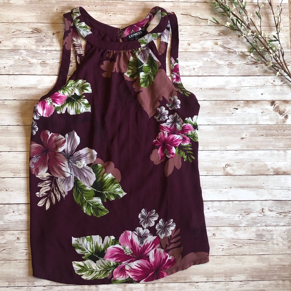 Never Worn Express Floral Tank Top
